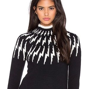 525 America Handknit Thunderbolt Yoke - Wool/Cotton  - Black Combo - XS - NWT